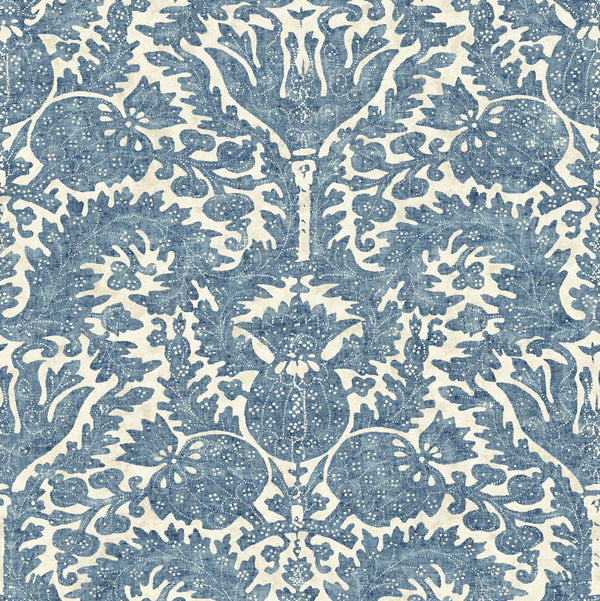 Pomegranate Standard Grasscloth Original Blue Wallpaper Sample