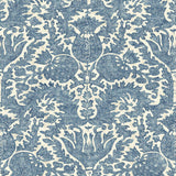 Pomegranate Grand Grasscloth Original Blue Wallpaper Sample