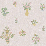 Queen Anne Squiggle Rose Wallpaper Sample