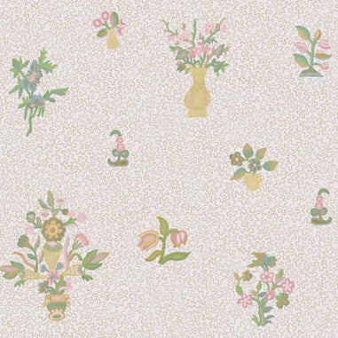 Queen Anne Squiggle Rose Wallpaper Sample