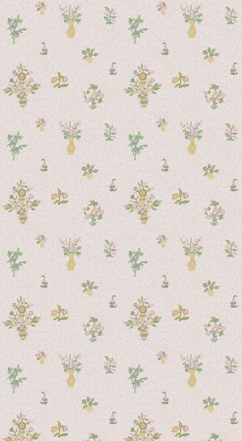 Queen Anne Squiggle Rose Wallpaper Sample