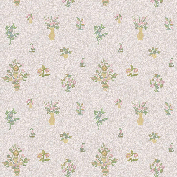 Queen Anne Squiggle Rose Wallpaper Sample