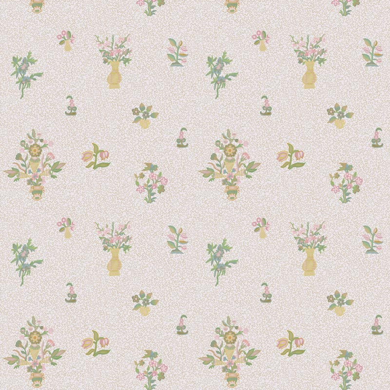 Queen Anne Squiggle Rose Wallpaper Sample