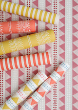 Ida Stripe Coral Wallpaper Sample
