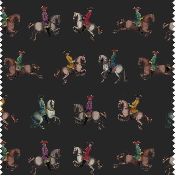 Riding School Black Fabric Sample