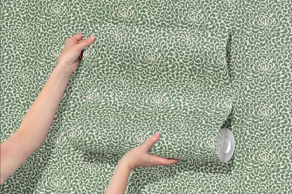 Sprong Fern Green Wallpaper Sample