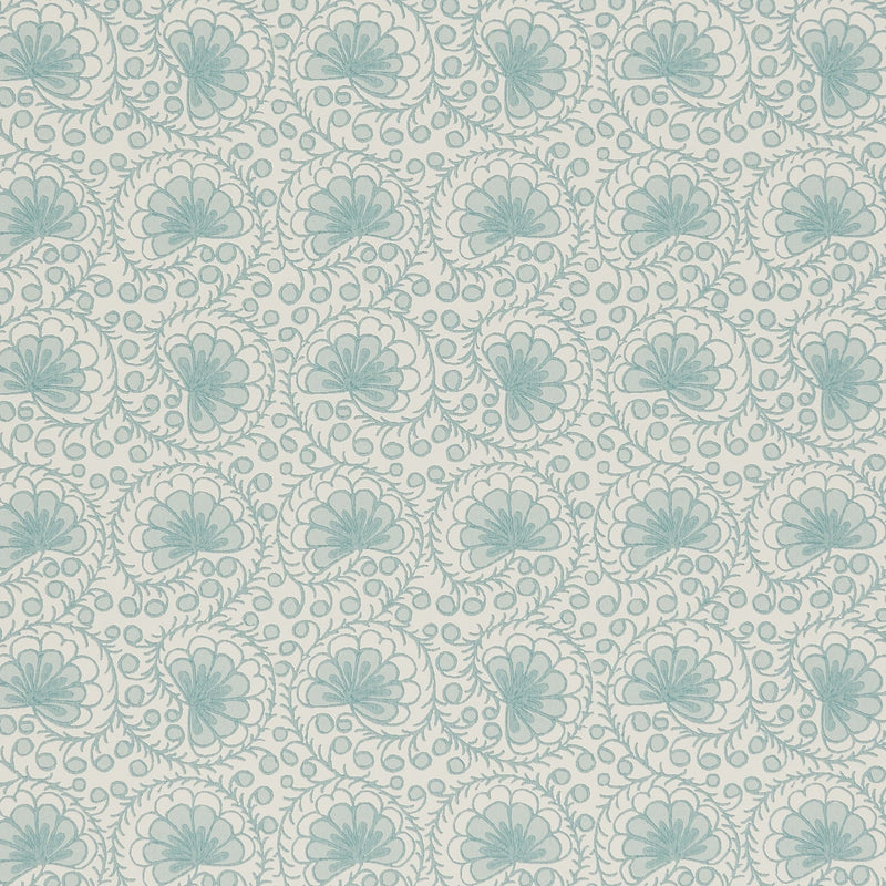Curly Sue Light Blue Wallpaper Sample