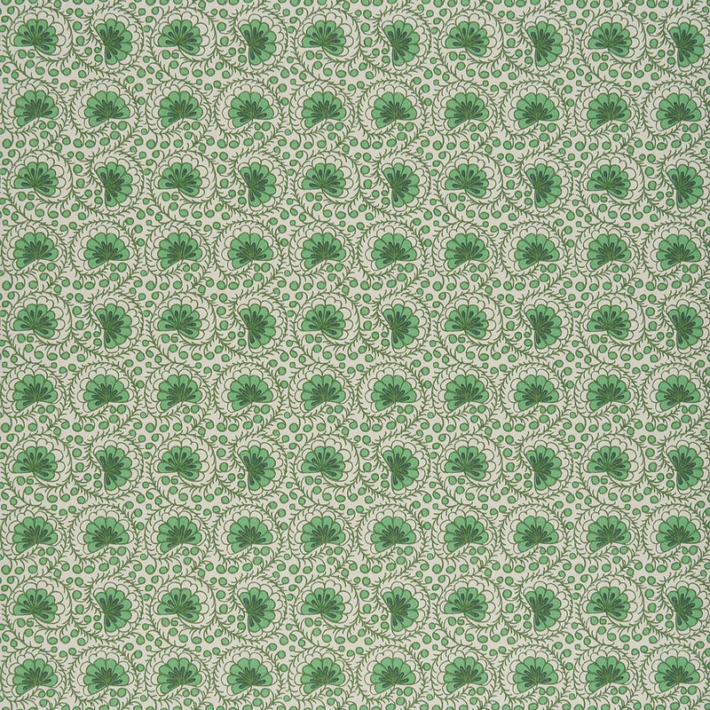 Curly Sue Green Wallpaper Sample
