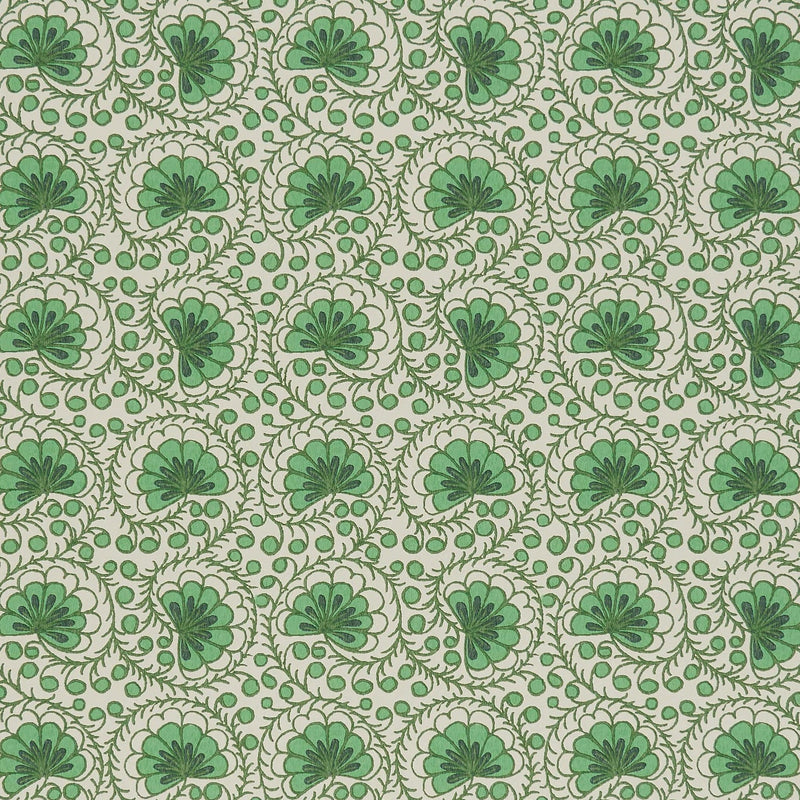 Curly Sue Green Wallpaper Sample