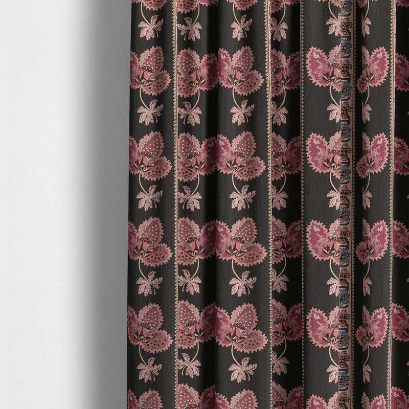 Serafina Stripe Onyx Black Fabric Sample