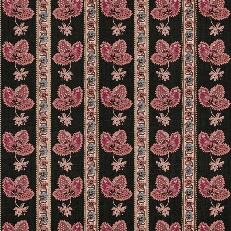 Serafina Stripe Onyx Black Fabric Sample