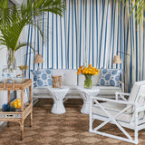 Giardino Udaipur Performance Portuguese & Sky Fabric Sample