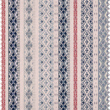 Talka Stripe Blue and Red Fabric Sample