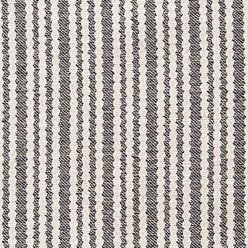 Pippy Scallop Stripe Black Cotton Sample