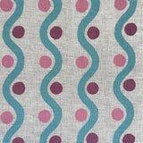 Wiggle Turquoise & Berry Fabric Sample