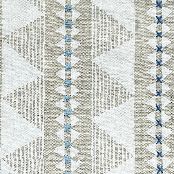 Una White Embroidered Fabric Sample