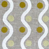 Wiggle White & Ochre Fabric Sample