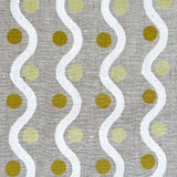 Wiggle White & Ochre Fabric Sample