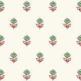 Indian Tulips Pink and Green Wallpaper Sample