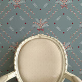 Berries and Bows Blue Wallpaper Sample