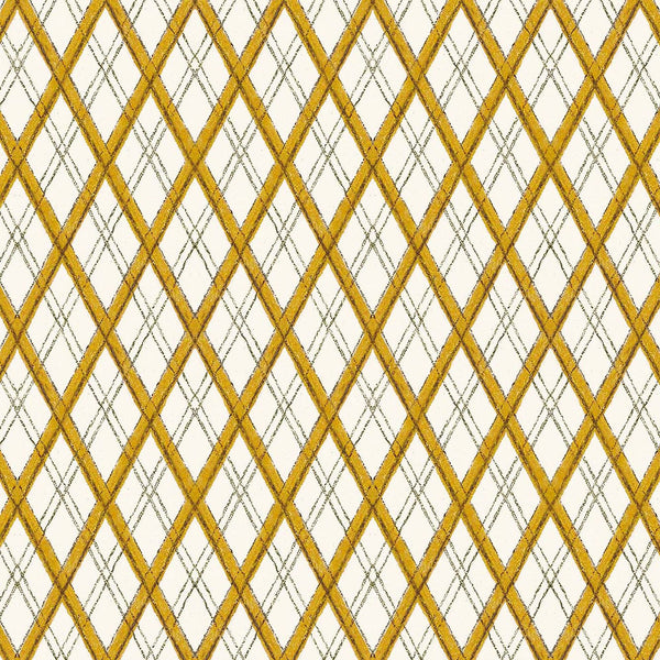 Little lattice Mustard Wallpaper