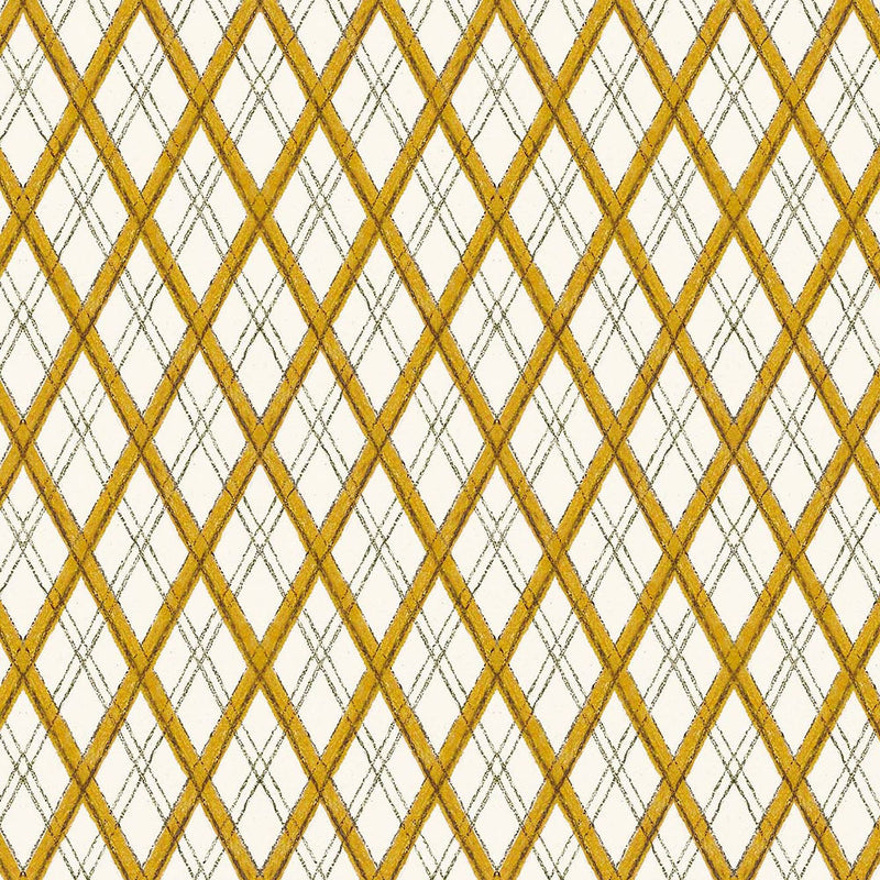 Little lattice Mustard Wallpaper