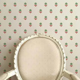 Indian Tulips Pink and Green Wallpaper Sample