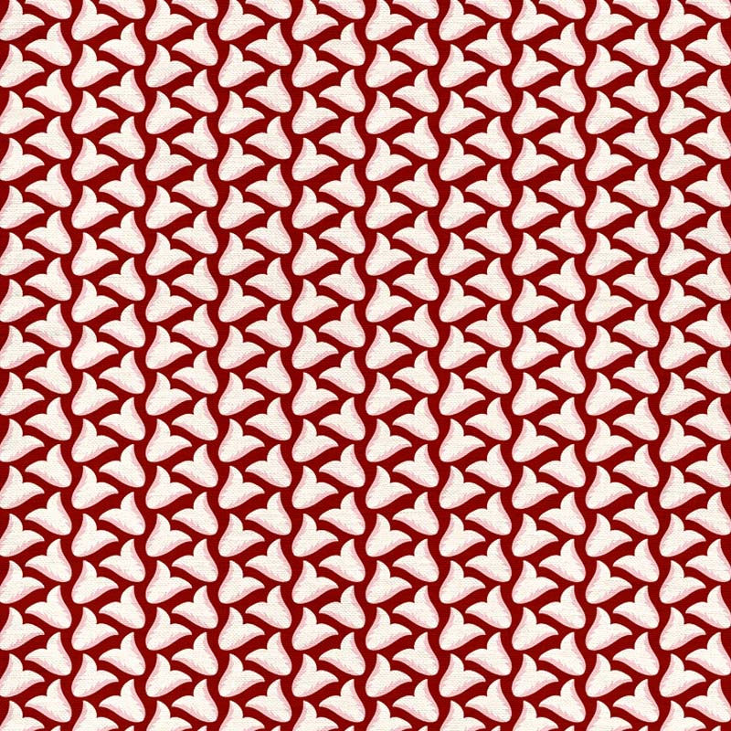 Tiny Tulips Burgundy Fabric Sample