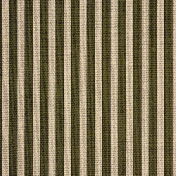 Tuscan Stripes Natural and Moss Fabric Sample