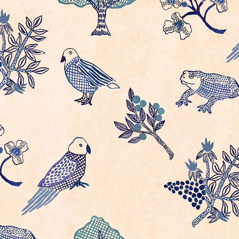 Mon Jardin Delft Wallpaper Sample