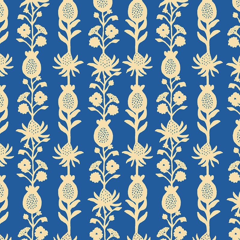 Nandina Cobalt Wallpaper Sample