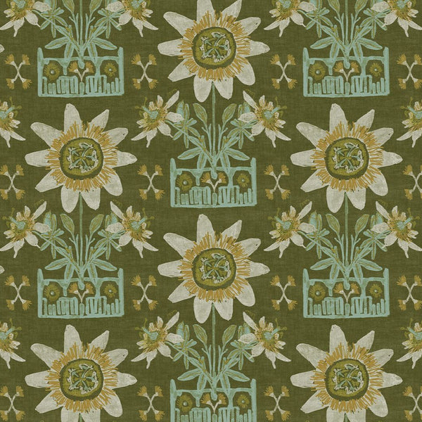 Libba Dark Green Fabric Sample