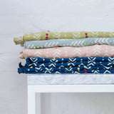 Jiva Slate Blue Embroidered Fabric Sample