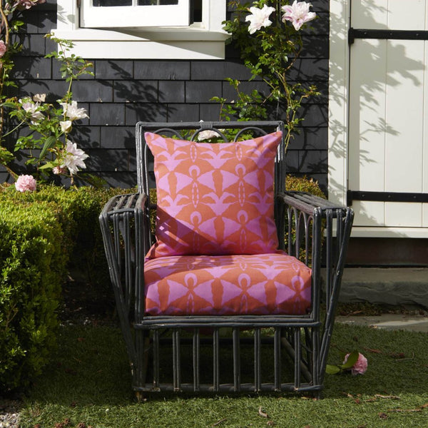 Capretto Flame/Fuchsia Outdoor Performance Fabric Sample