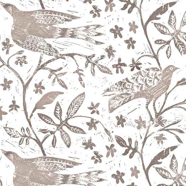 Jasmine Birds Wren Grey Wallpaper