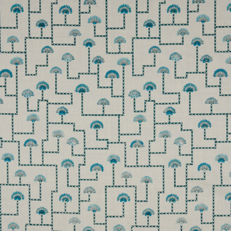 Indos Teal Fabric Sample