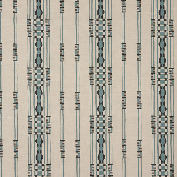 Staccato Stripe Lake Fabric Sample