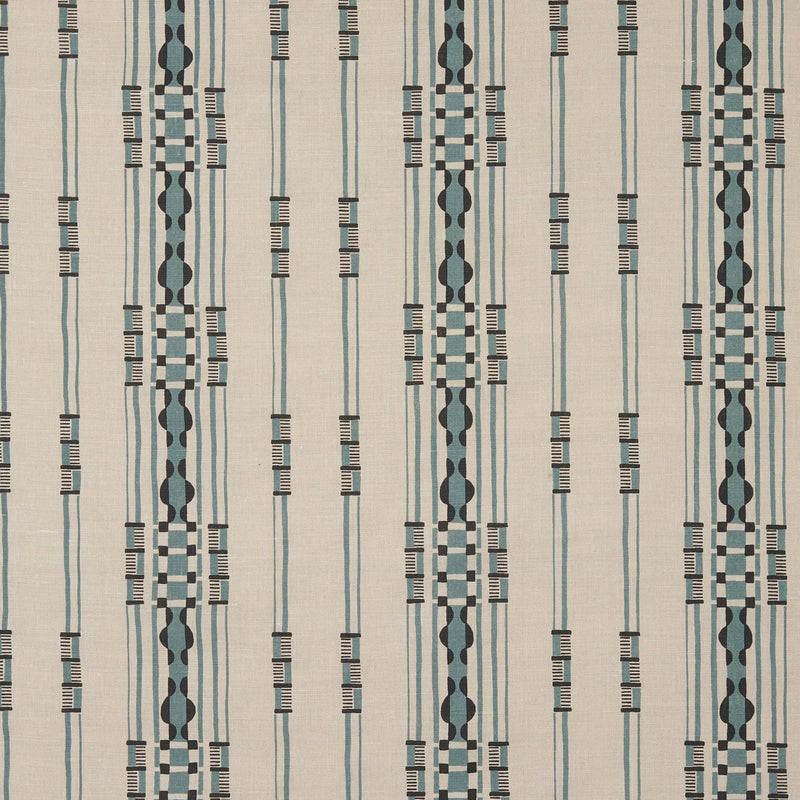 Staccato Stripe Lake Fabric Sample