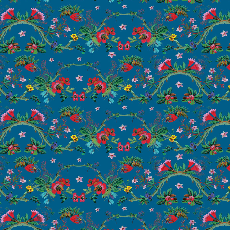 Chinoiserie Mykonos Blue Wallpaper