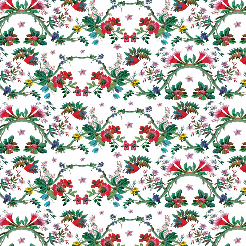 Chinoiserie White Wallpaper