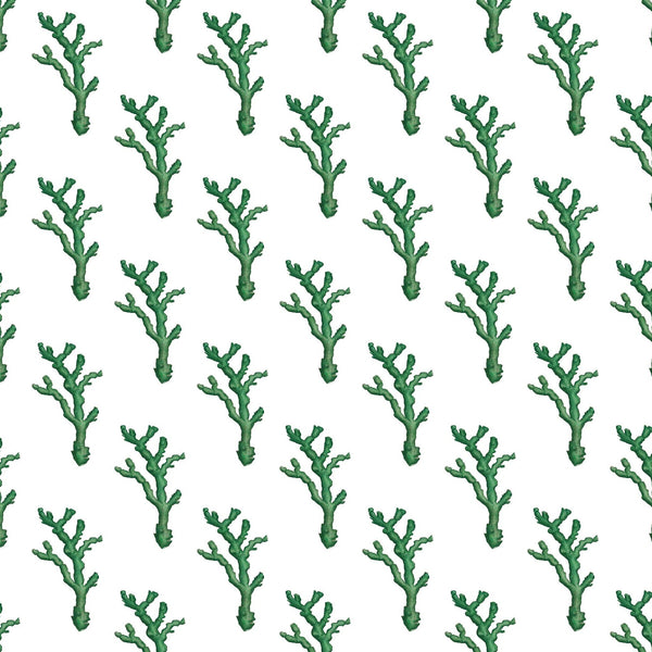 Coral Dash Emerald Green Wallpaper