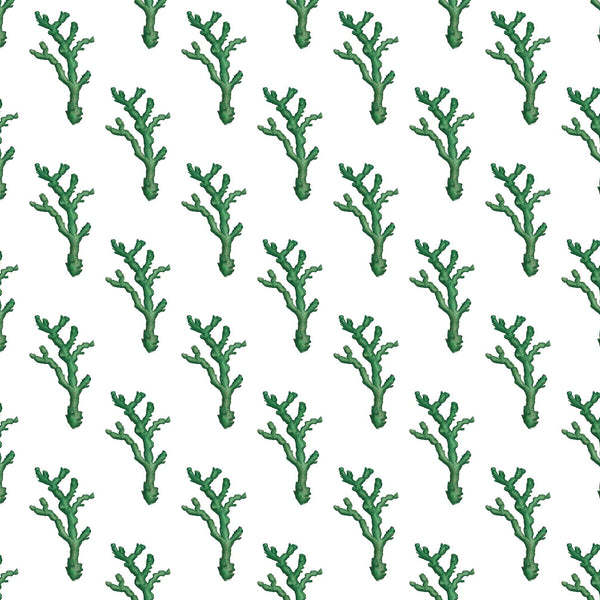 Coral Dash Emerald Green Wallpaper
