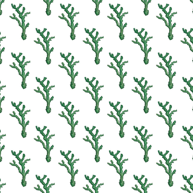 Coral Dash Emerald Green Wallpaper