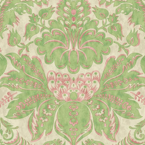 Damaskus Parchment Uncoated Pistachio Wallpaper