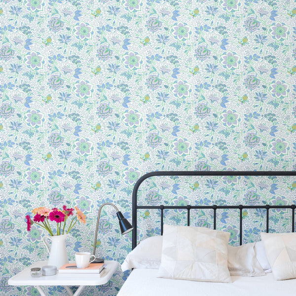 Folie Flora Minty Wallpaper