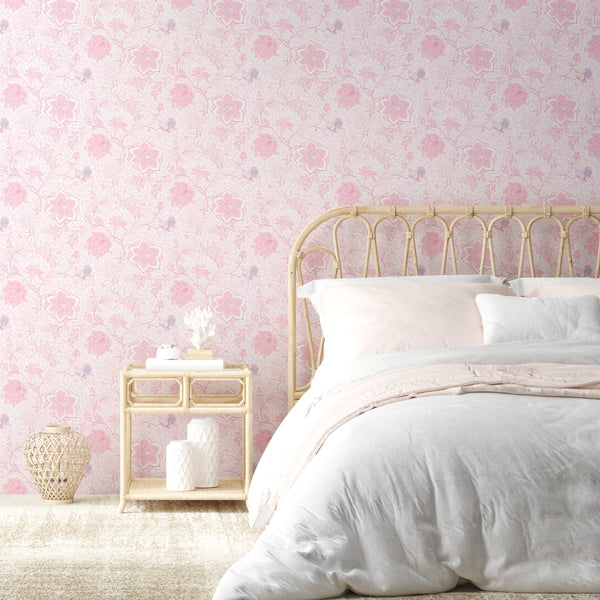 Folie Flora Pink Wallpaper