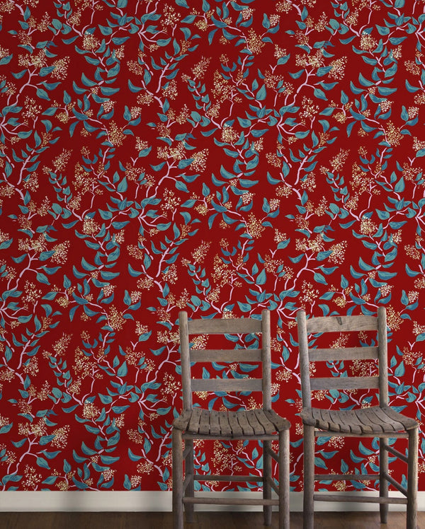 Snowbrush Garnet Wallpaper