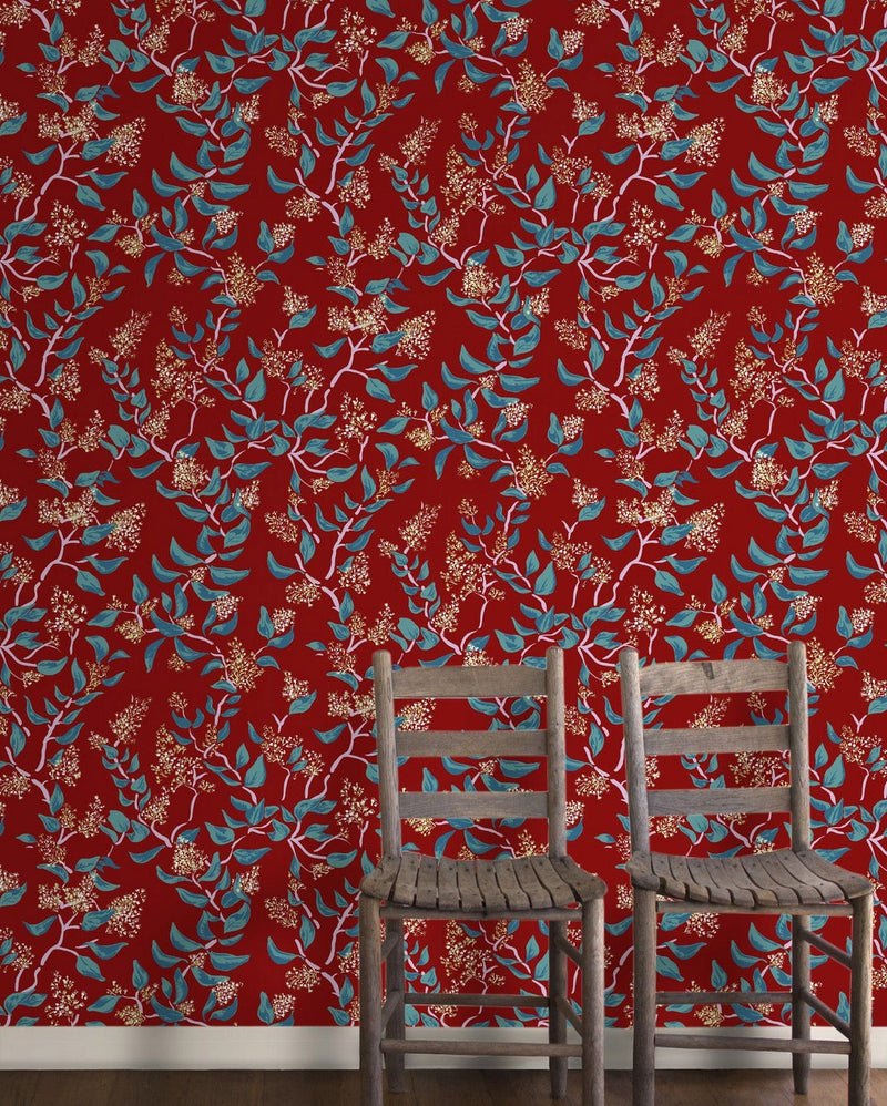 Snowbrush Garnet Wallpaper