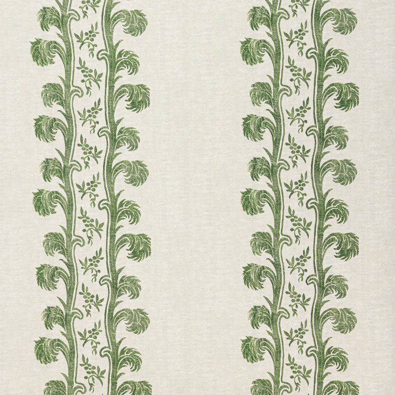 Plume Stripe Forest Green Wallpaper