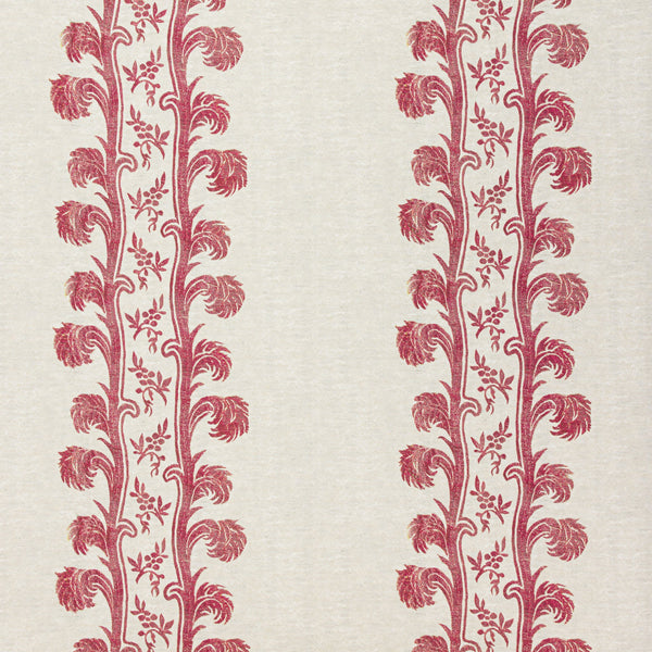 Plume Stripe Sutton Red Wallpaper